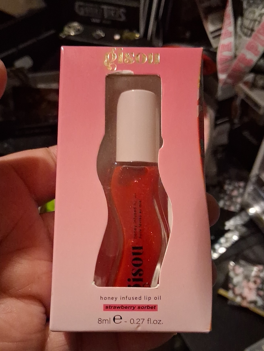 gisou Strawberry Sorbet Honey-Infused Lip Oil — Pink